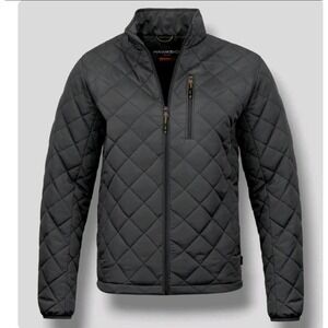 HAWKE & CO. Men Gray Pro Series Outerwear Quilted Jacket Coat Puffer XXL 2XL NWT